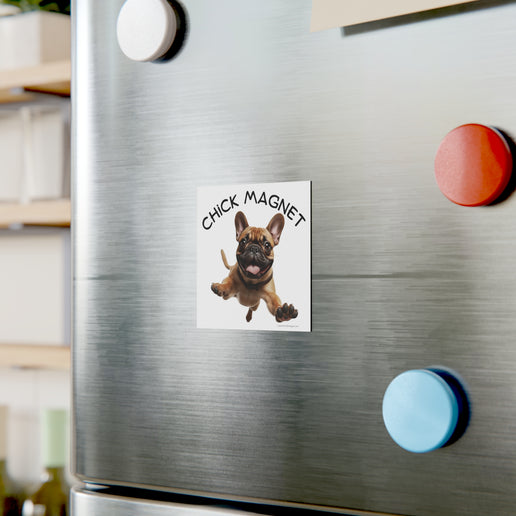 Chick Magnet -  French Bulldog - Square Magnet