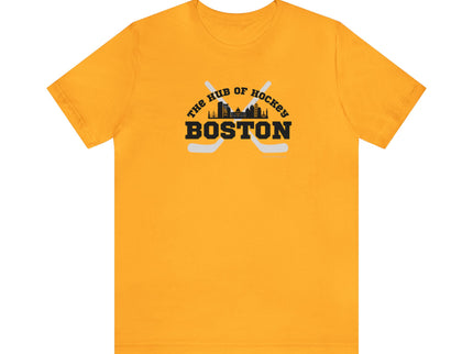 The Hub of Hockey - Boston - Soft Unisex Jersey Short Sleeve Tee