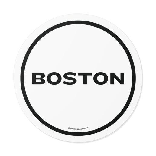 Boston Round Vinyl Stickers (Outdoor/Indoor- 3 sizes)