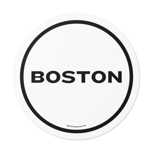 Boston Round Vinyl Stickers (Outdoor/Indoor- 3 sizes)