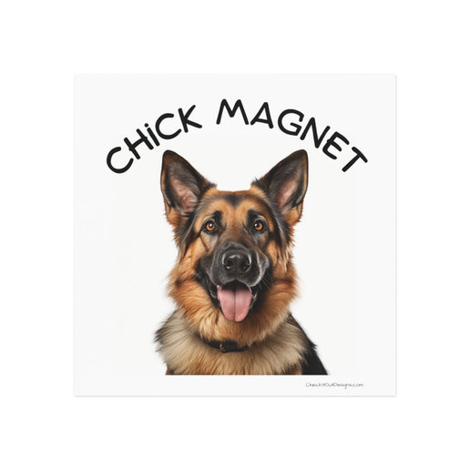 Chick Magnet - German Shepard Adult - Square Magnet