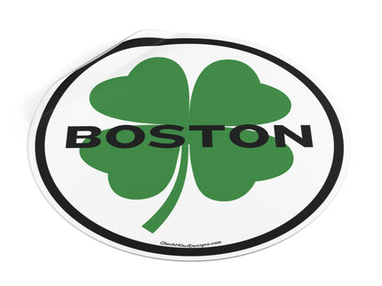 Irish Boston Round Vinyl Stickers (Outdoor/Indoor- 3 sizes)