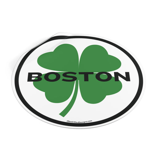 Irish Boston Round Vinyl Stickers (Outdoor/Indoor- 3 sizes)