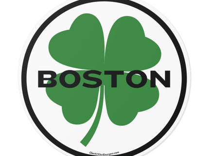 Irish Boston Round Vinyl Stickers (Outdoor/Indoor- 3 sizes)