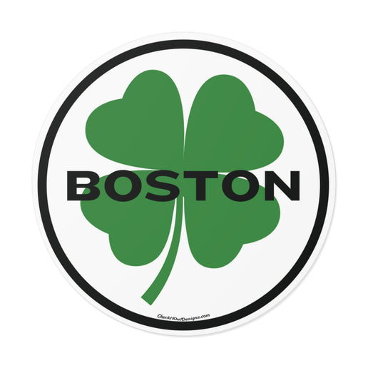 Irish Boston Round Vinyl Stickers (Outdoor/Indoor- 3 sizes)