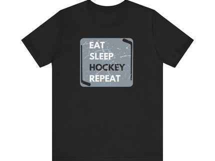 Eat, Sleep, Hockey, Repeat - Soft- Unisex Jersey Short Sleeve Tee