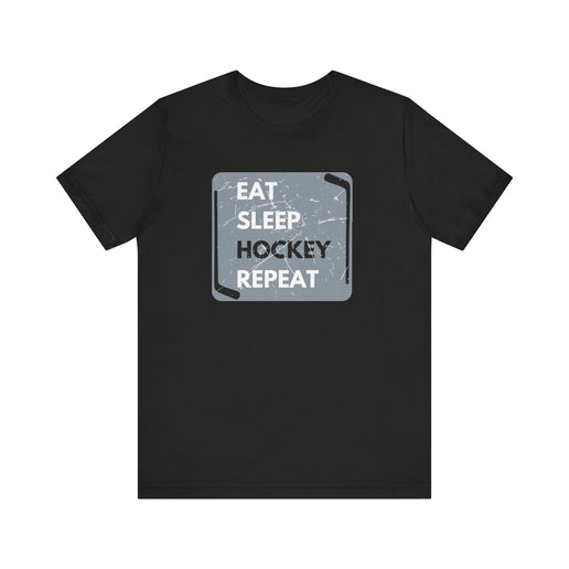 Eat, Sleep, Hockey, Repeat - Soft- Unisex Jersey Short Sleeve Tee