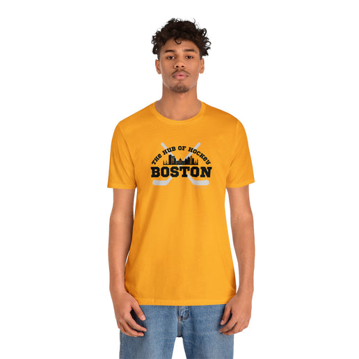 The Hub of Hockey - Boston - Soft Unisex Jersey Short Sleeve Tee