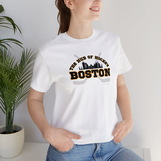 The Hub of Hockey - Boston - Soft Unisex Jersey Short Sleeve Tee