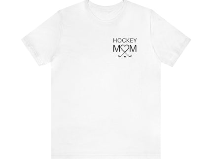 Hockey Mom Heart and Sticks - Soft Comfortable Jersey Short Sleeve Tee