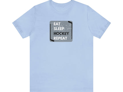 Eat, Sleep, Hockey, Repeat - Soft- Unisex Jersey Short Sleeve Tee