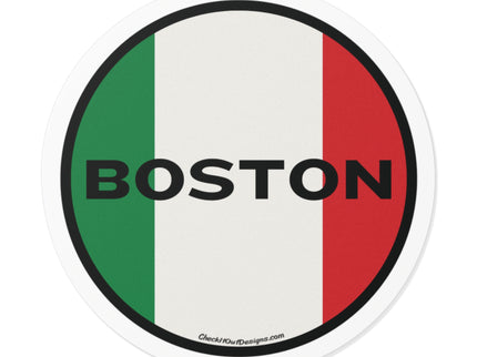 Italian Boston Round Vinyl Stickers (Outdoor/Indoor- 3 sizes)