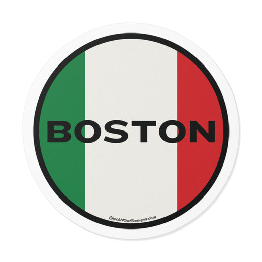 Italian Boston Round Vinyl Stickers (Outdoor/Indoor- 3 sizes)