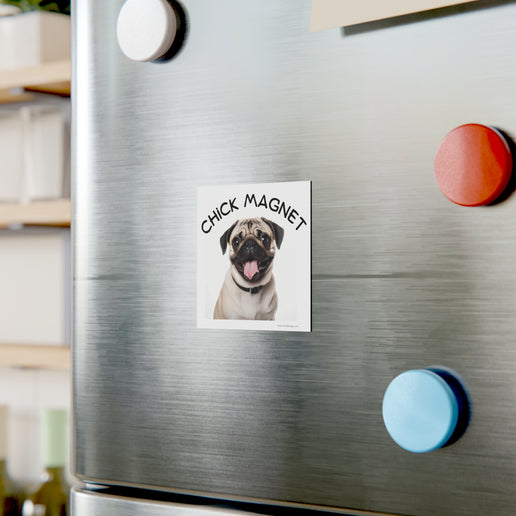 Chick Magnet - Pug - Square Magnet