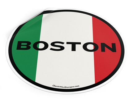 Italian Boston Round Vinyl Stickers (Outdoor/Indoor- 3 sizes)