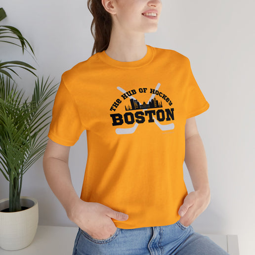 The Hub of Hockey - Boston - Soft Unisex Jersey Short Sleeve Tee