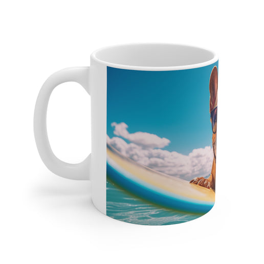 French Bulldog Surf and Shades - Ceramic Mug 11oz