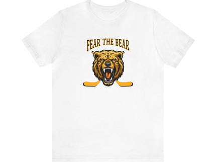 FEAR THE BEAR Hockey - Soft Comfortable Unisex Jersey Short Sleeve Tee