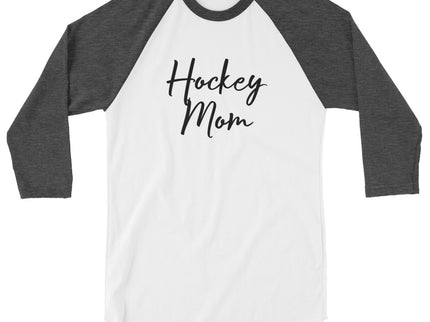 Hockey Mom 3/4 sleeve raglan shirt baseball / softball type shirt