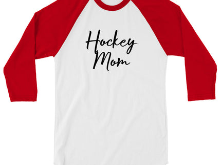Hockey Mom 3/4 sleeve raglan shirt baseball / softball type shirt
