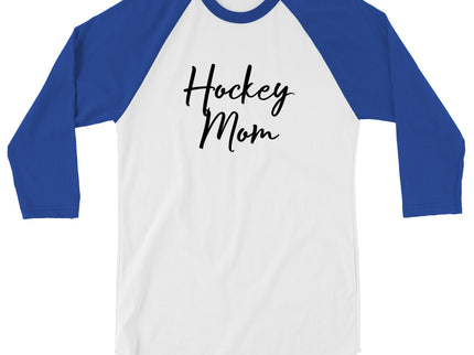 Hockey Mom 3/4 sleeve raglan shirt baseball / softball type shirt